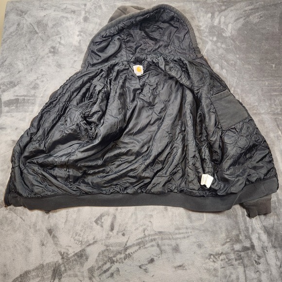 Carhartt Hoodie Mens L Rain Defender Rutland Thermal-Lined  Zip Front Sweatshirt - Picture 3 of 16